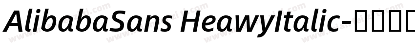 AlibabaSans HeawyItalic字体转换
